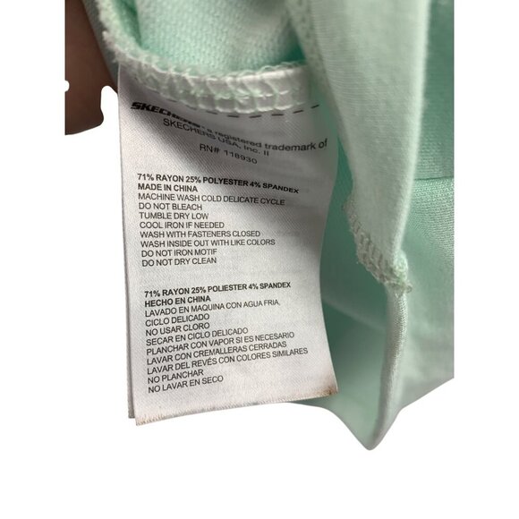 Skechers Womens Mint Green Knot Front Tee S - Picture 6 of 6